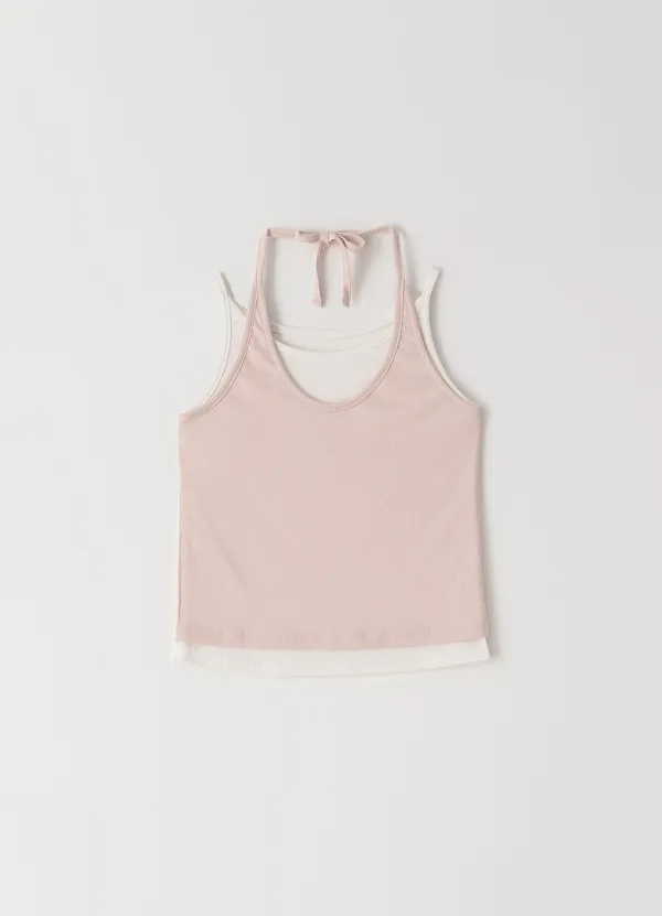 Nettie Layered Sleeveless(Baby Pink)