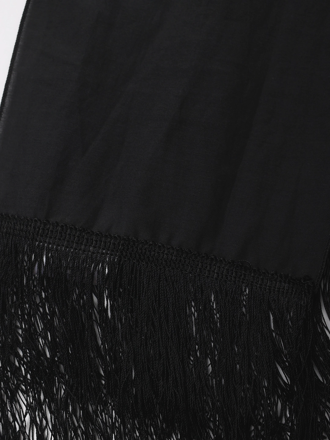 리본빛 Ril Tassel Scarf - Black 상품 이미지 3
