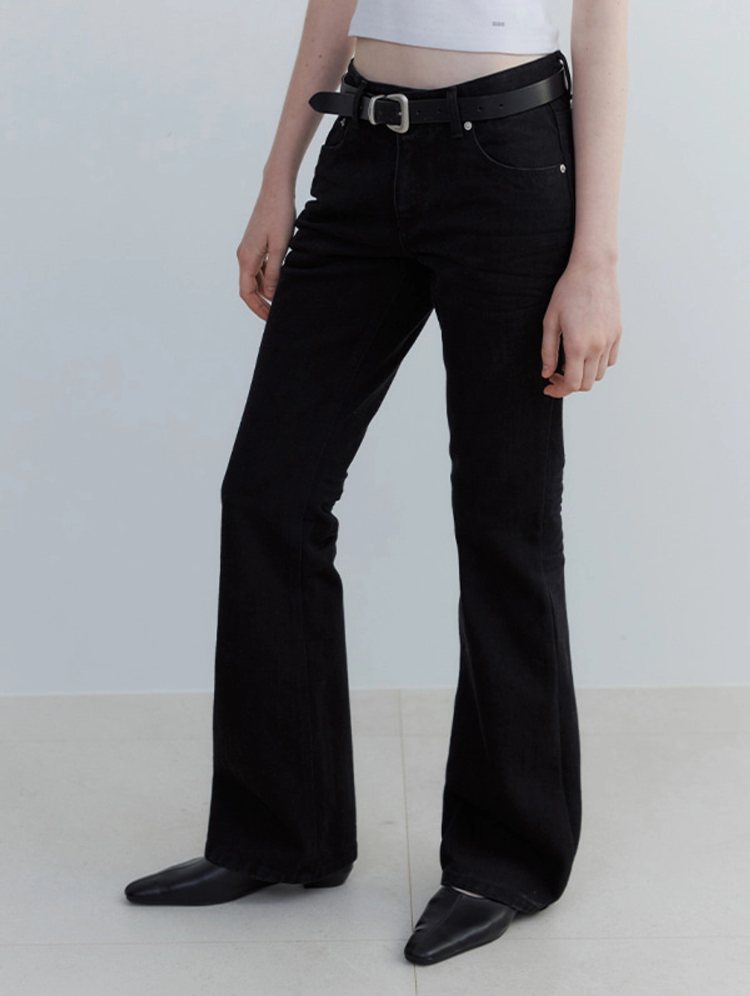 오디에스 022 Worn Boots Cut Denim (Black) 상품 이미지 2