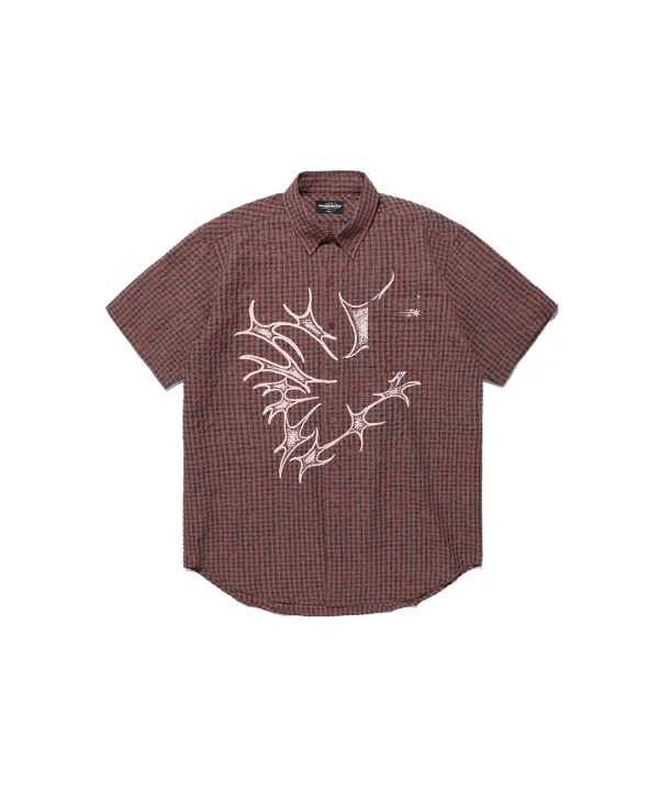 tornado star check big big half shirt[pink]