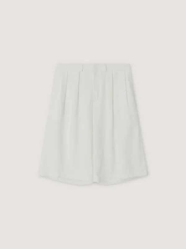 Dinny Linen 4-tuck Pants – Ivory