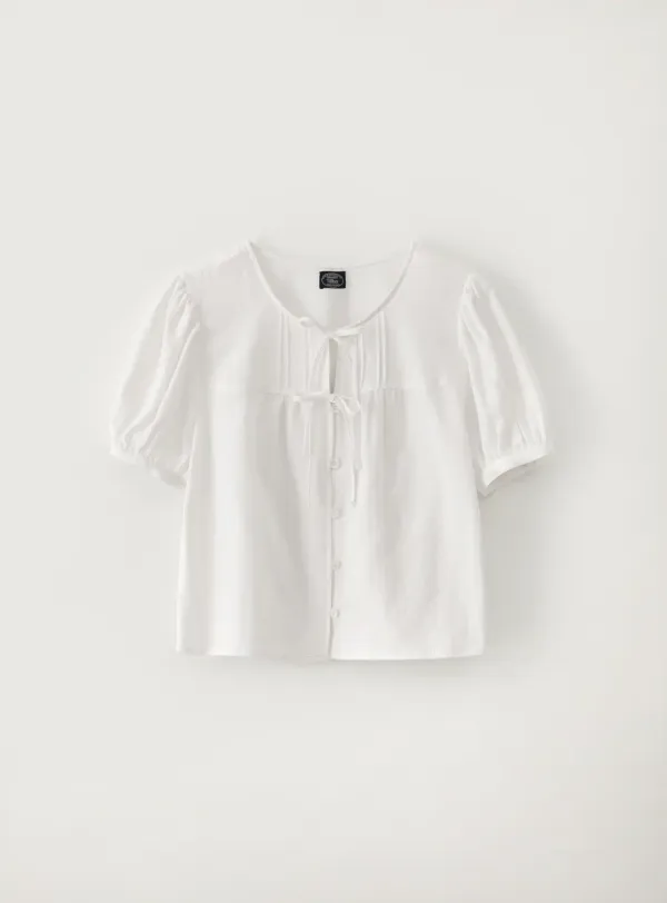 세이지 요크 블라우스_Ivory