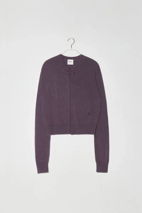 DOUBLE BUTTON KNIT - PURPLE