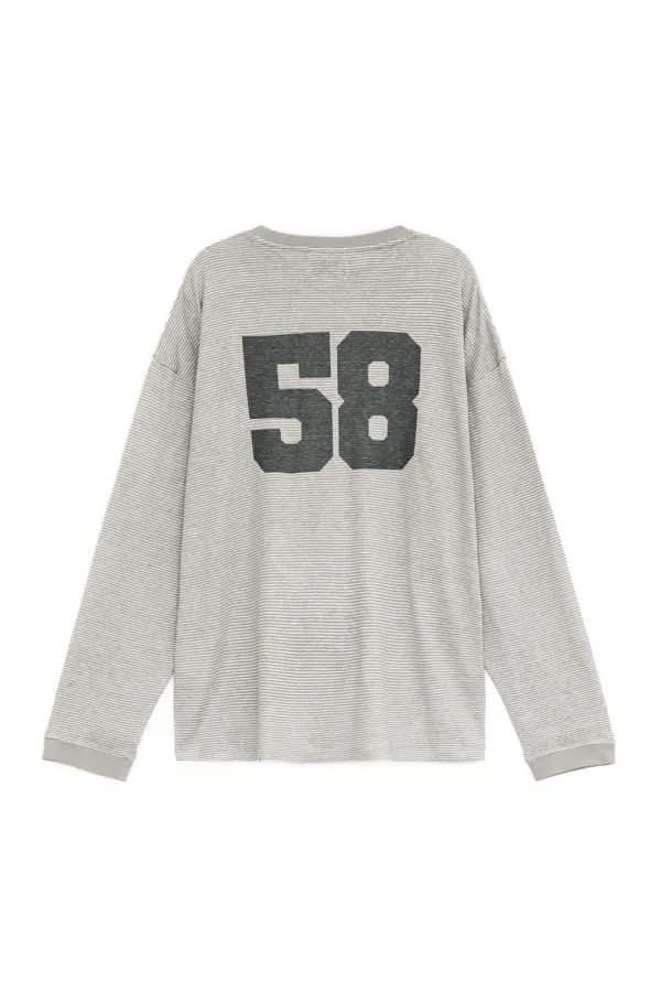 58 EASY LONG SLEEVE TOP, GRAY