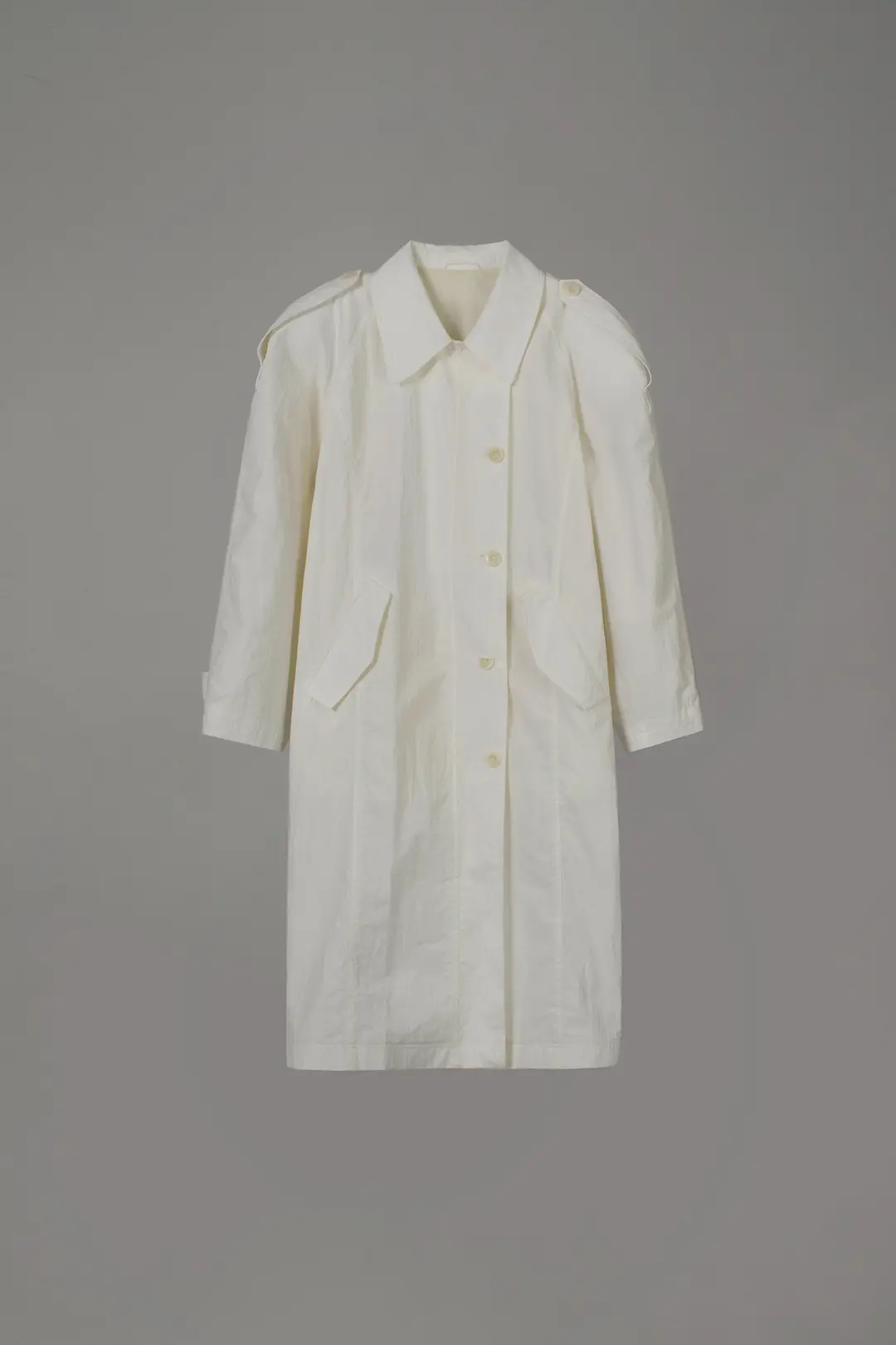 오버듀플레어 SIGNATURE VOLUME SLEEVE TRENCH COAT_WHITE 상품 이미지 3