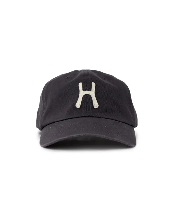H Logo Cotton Ball Cap_Charcoal