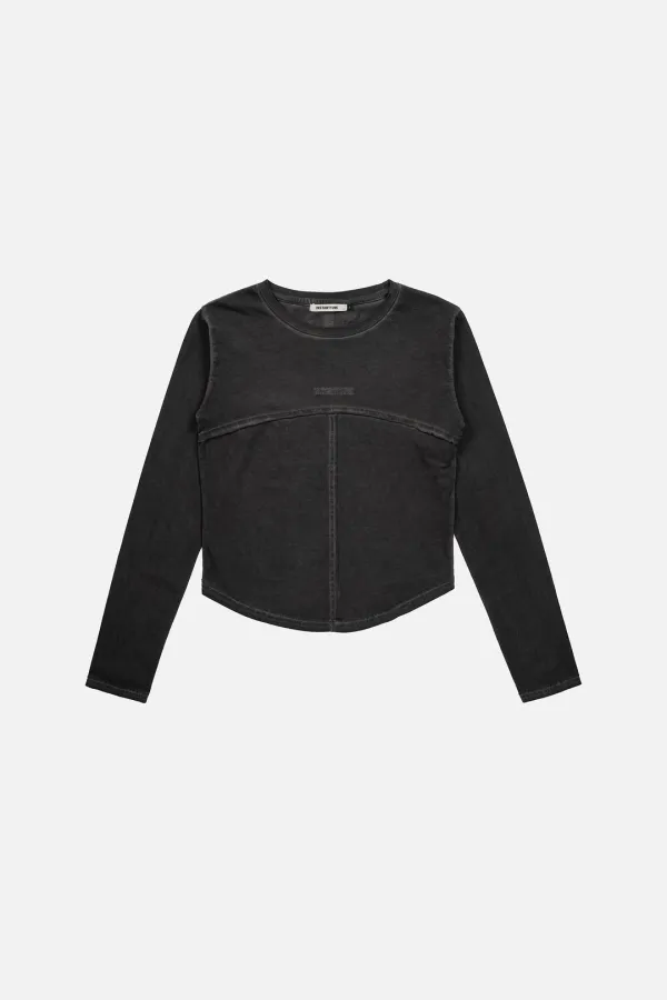 PIGMENT CROPPED TEE - CHARCOAL