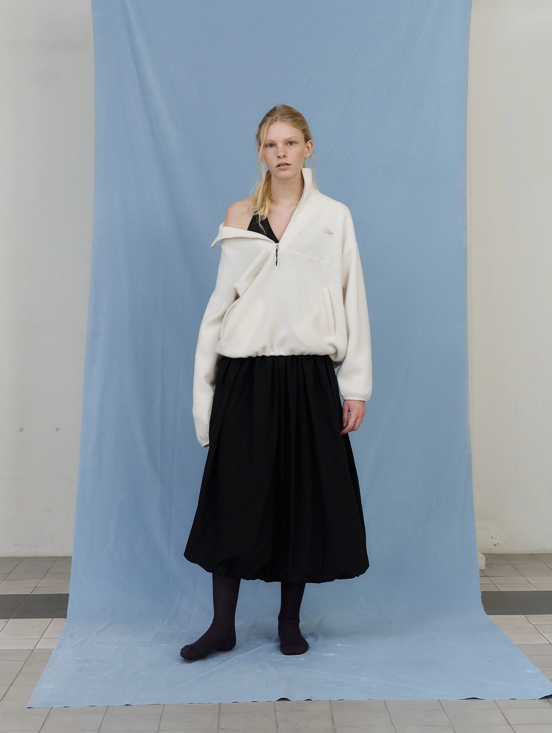 포에토 [3rd] Winter melt fleece zip-up - ivory 상품 이미지 2