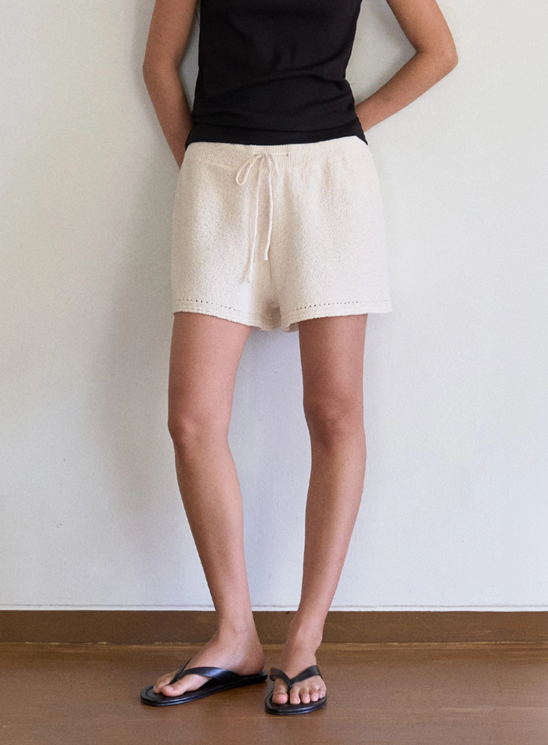 망고매니플리즈 OASIS KNIT SHORTS_CREAM 상품 이미지 3