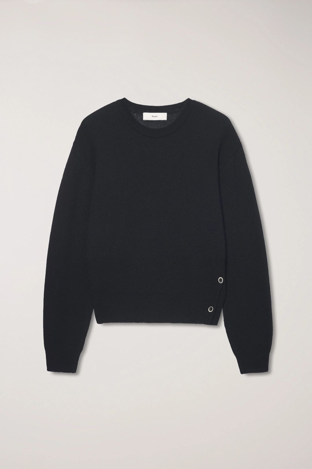 던스트 UNISEX BUTTONED CREWNECK SWEATER BLACK_UDSW6A107BK 상품 이미지 1
