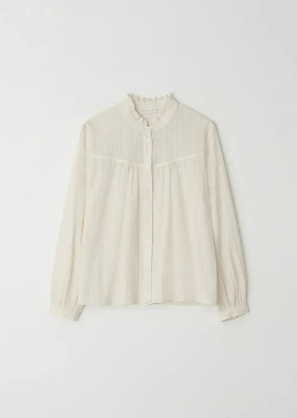 lace cotton blouse-cream
