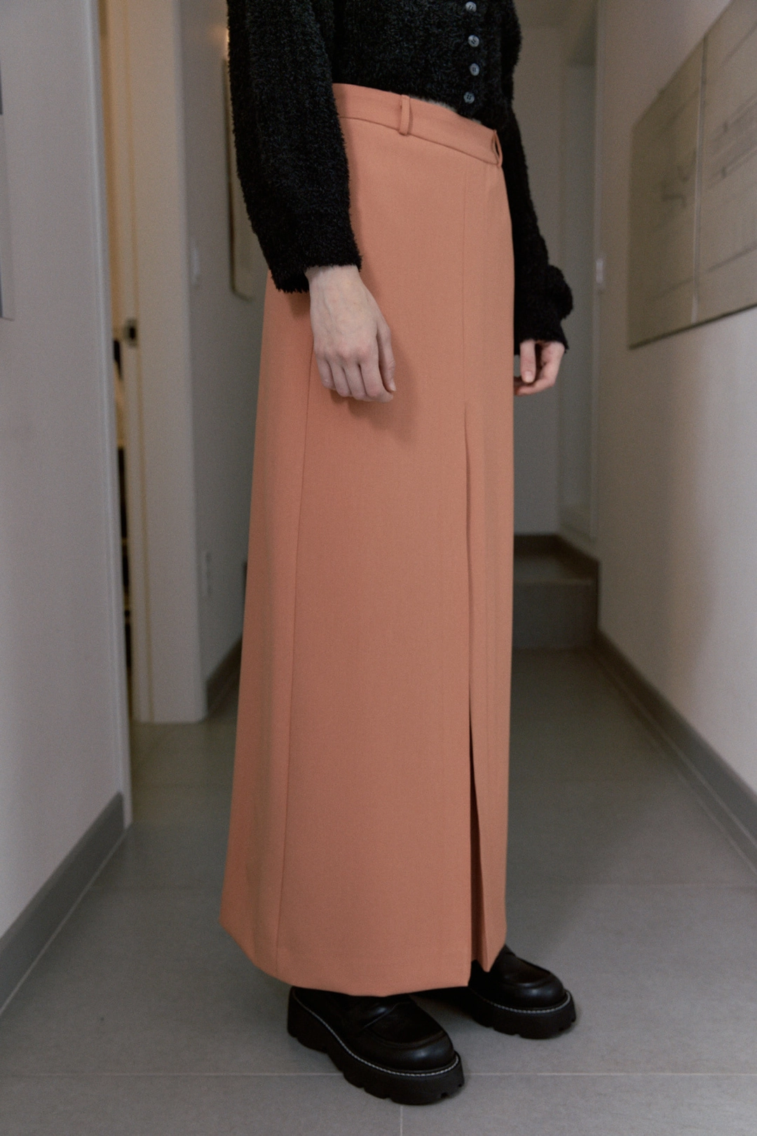 시눈 Stripe Maxi Long Skirt (Orange) 상품 이미지 3