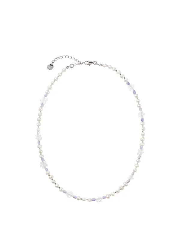 Flower Pearl Necklace · 플라워 펄 넥클리스 / 라일락
