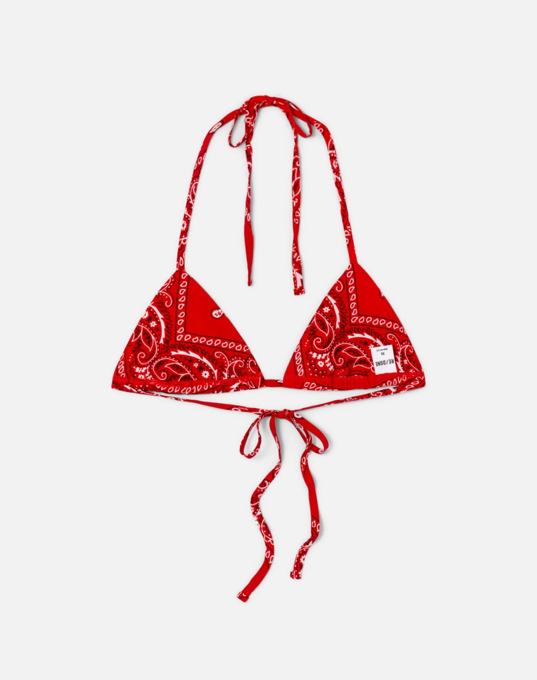리던 Upcycled Lola Tie Top - Red Bandana 상품 이미지 2