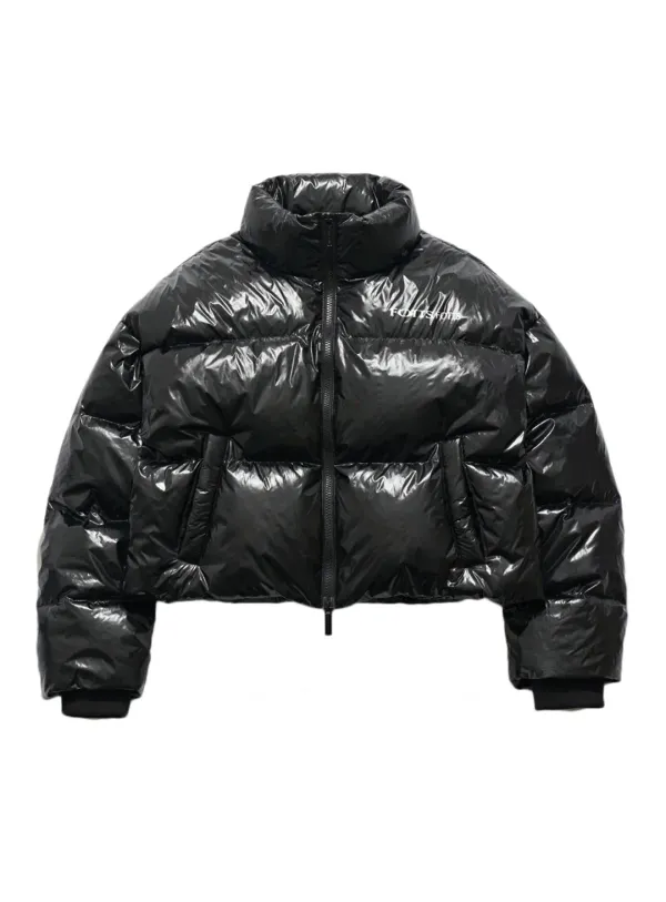 DOWN PUFFER JACKET / GLOSSY BLACK 