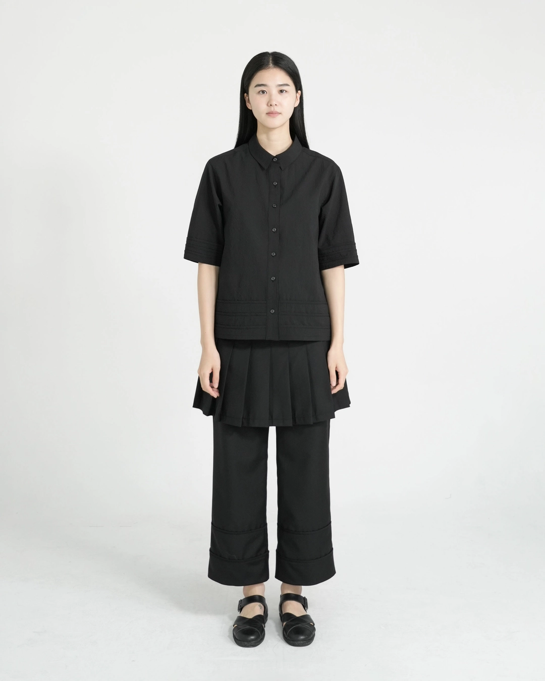 유노이아 layered pleats short skirt 상품 이미지 2