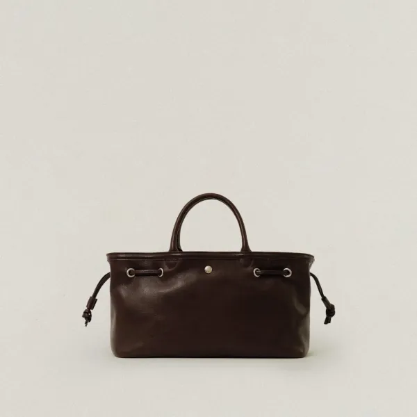 SAC COQUILLE BASSE SMALL SOFT BROWN