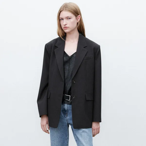 (JK-3033)BACK SLIT SINGLE JACKET