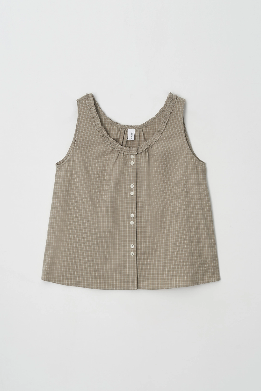 브렌다 브렌든 mini frill blouse - beige 상품 이미지 1