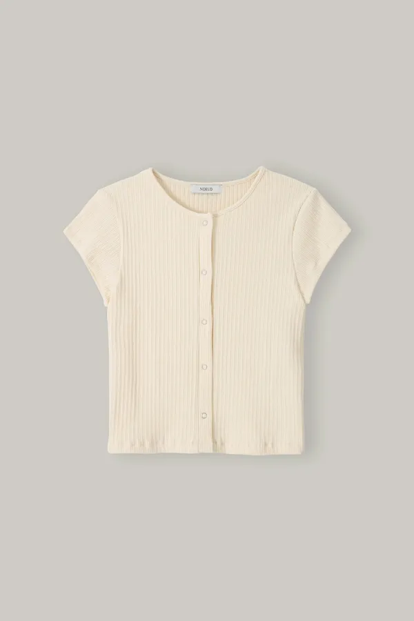 Snap Cardigan Tee(Cream)