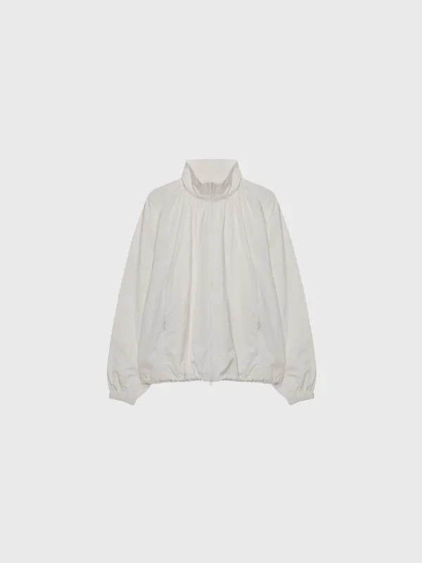 High neck volume jumper (ivory / dark gray)