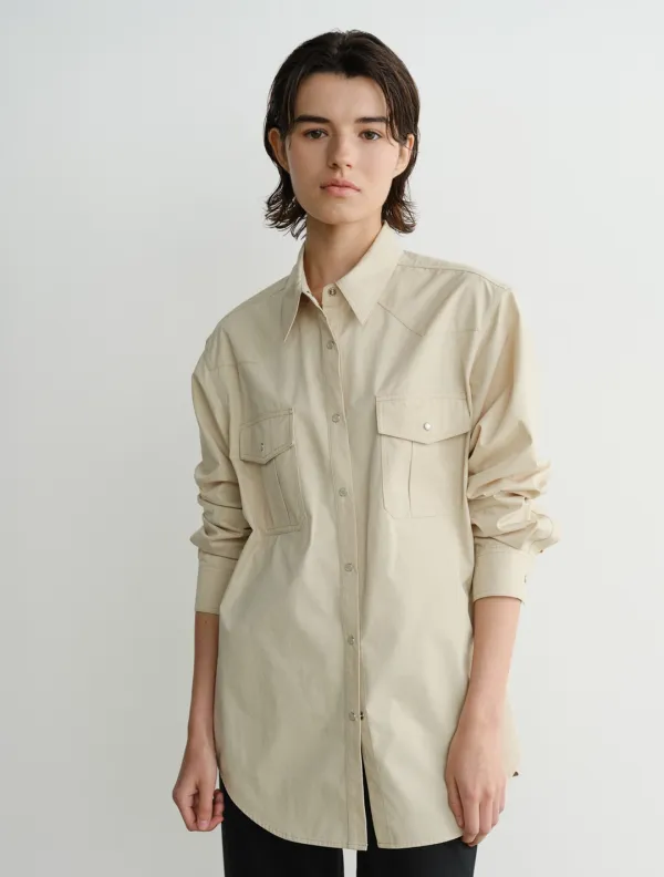 Cade Western Shirt (Cream)