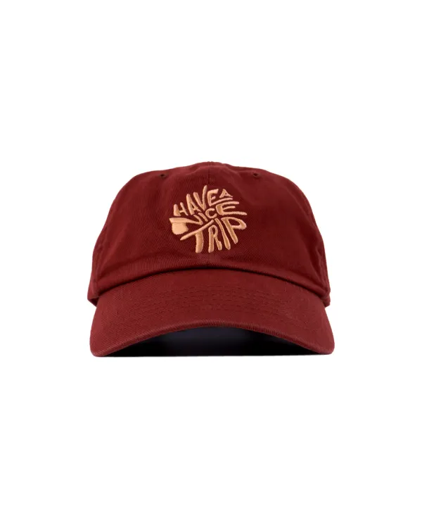 HNT Swirl Logo Ball Cap_Red
