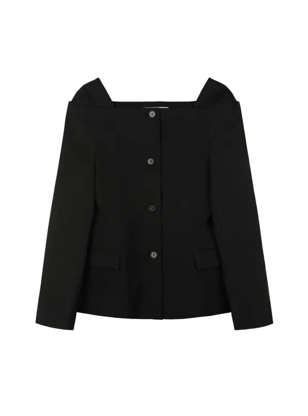 OFF-SHOULDER JACKET (BLACK)