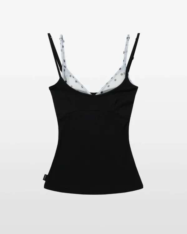 POLKA DOT VEIL SLEEVELESS (black)