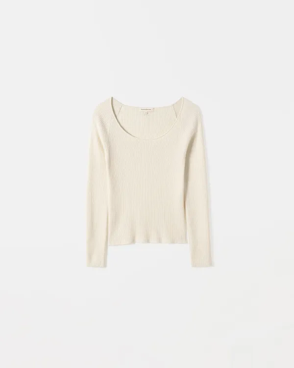 Lua Scoop Neck Ribbed Top