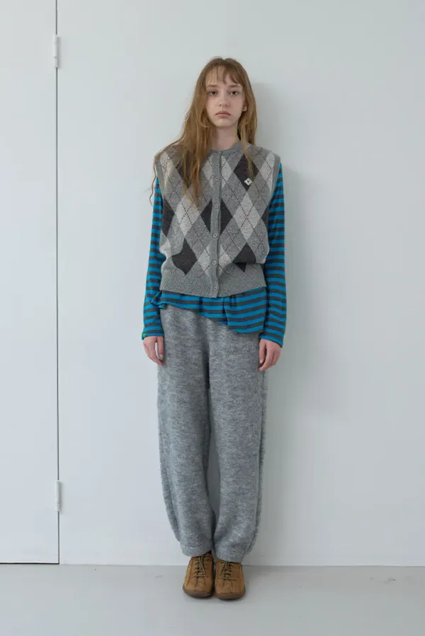 120. Acrylic Terry pants _ Melange grey