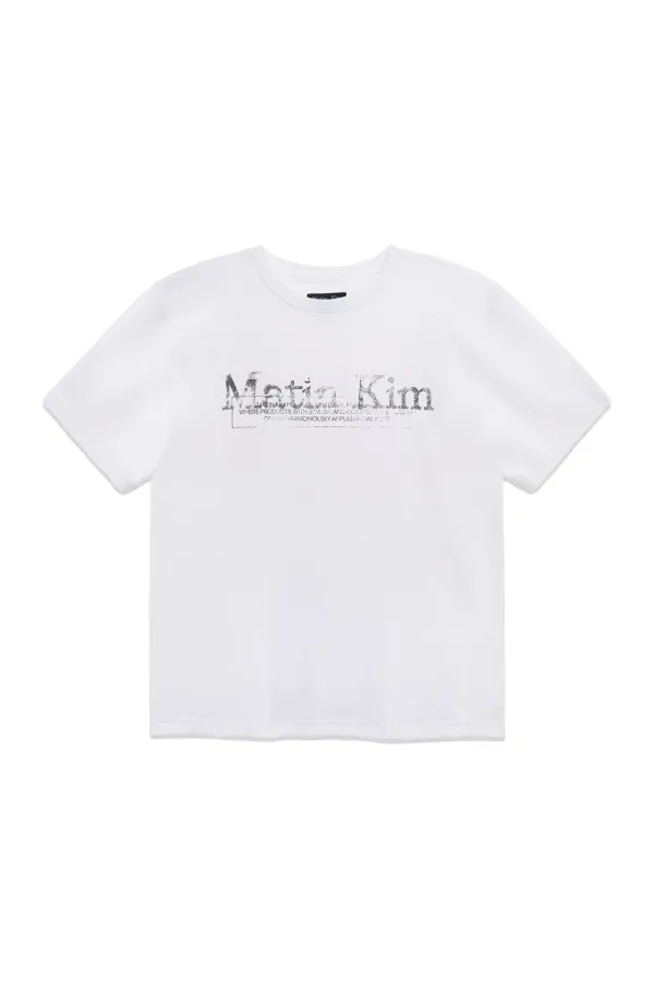 STAMP LOGO GRAPHIC OVERSIZE TOP FOR MEN IN WHITE