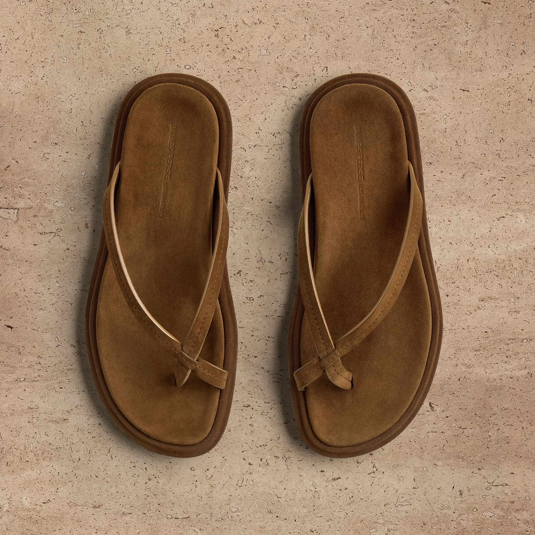 제임스펄스 Women's Suede Cross Thong Sandal - Tabacco / Tabacco 상품 이미지 2