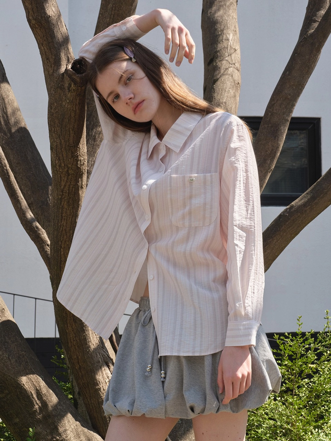 마가린핑거스 NATURAL STRIPE SHIRT (PINK) 상품 이미지 2