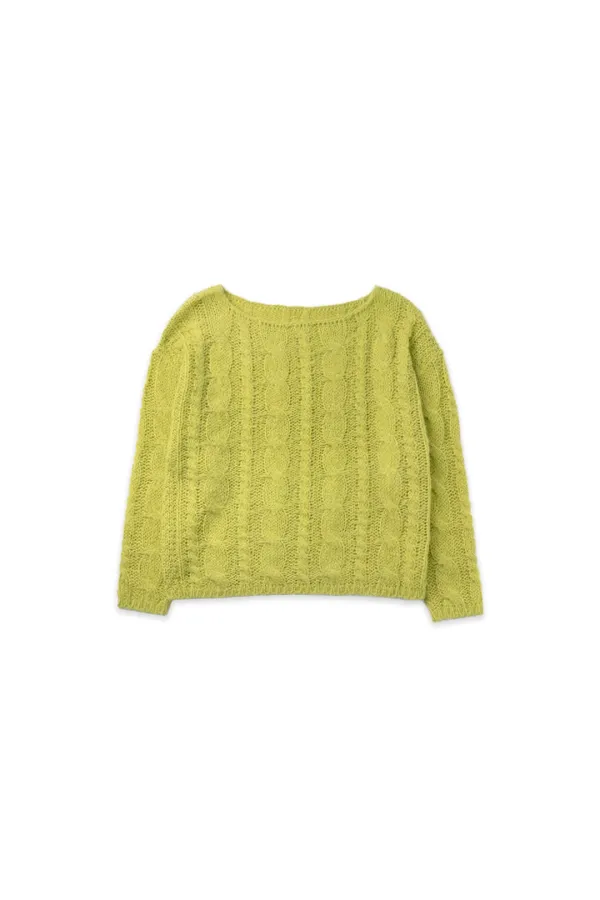 Cinnamon cable knit_olive