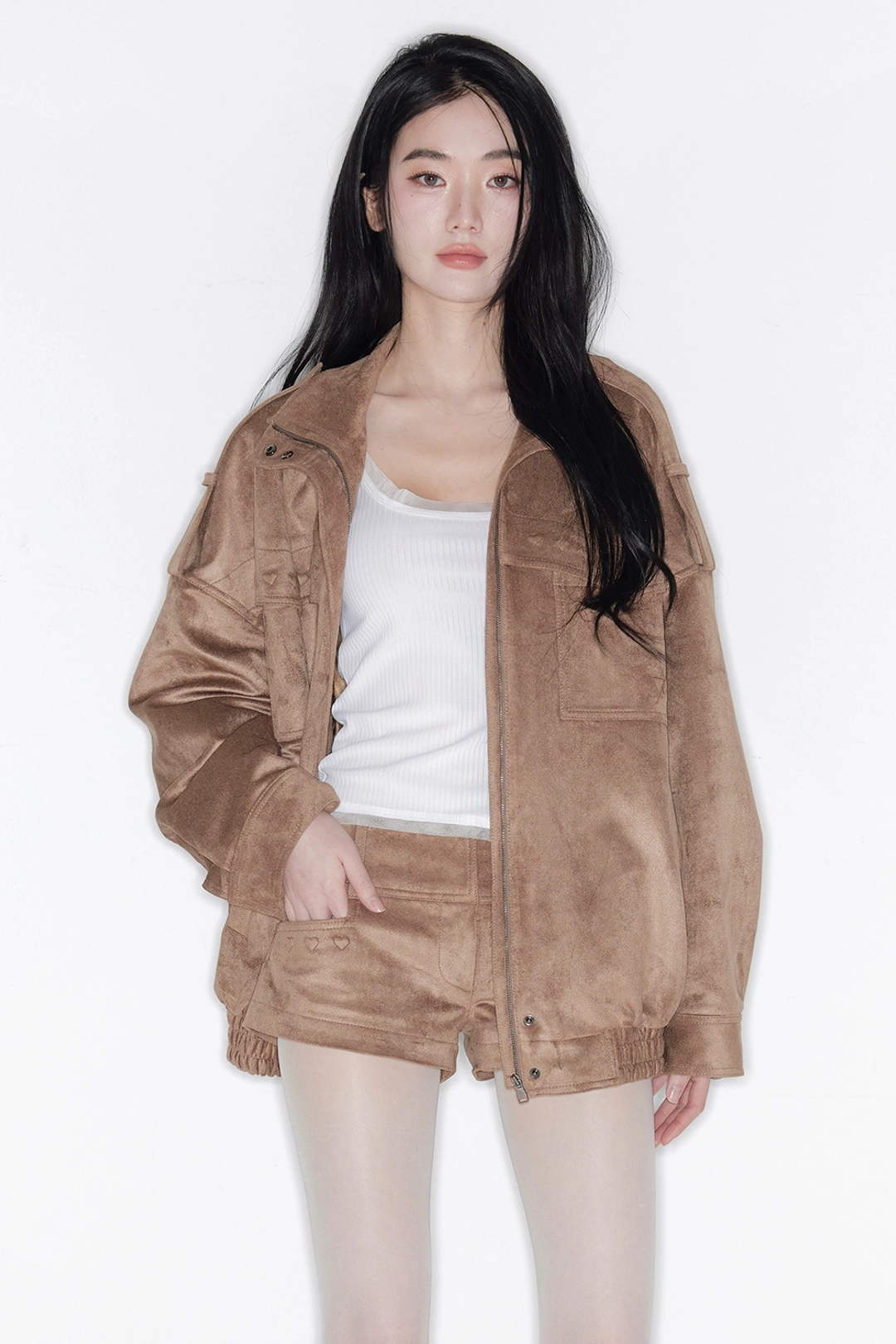 더티스 MINI HEART SUEDE MICRO SHORTS_TT6S402CO 상품 이미지 1