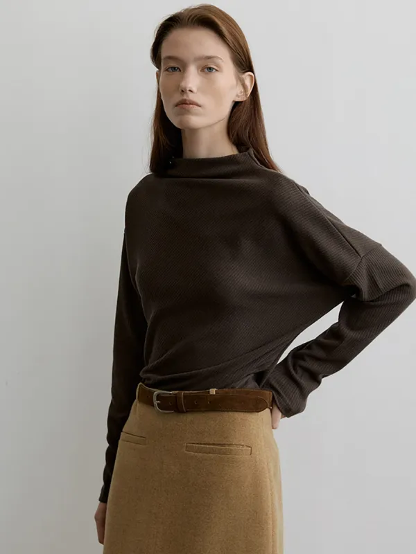 DIAGONAL LINE SLEEVE T-SHIRTS_3COLOR
