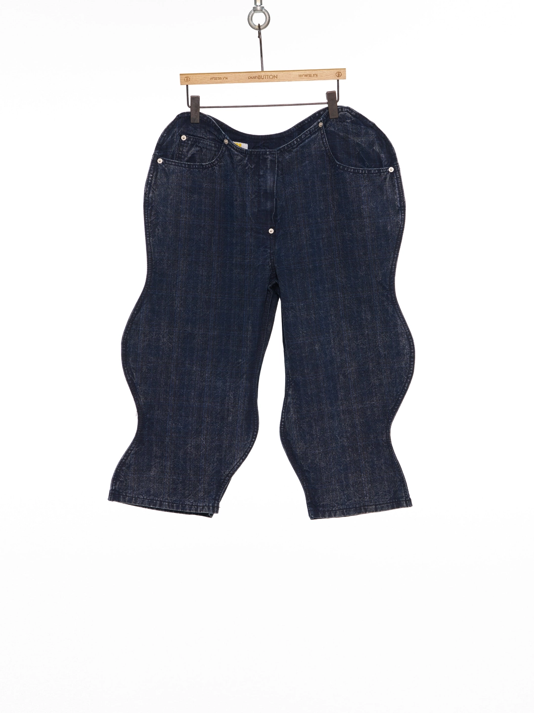 푸쉬버튼 SS26 BLUE WAVY VINTAGE DENIM SHORTS 상품 이미지 1