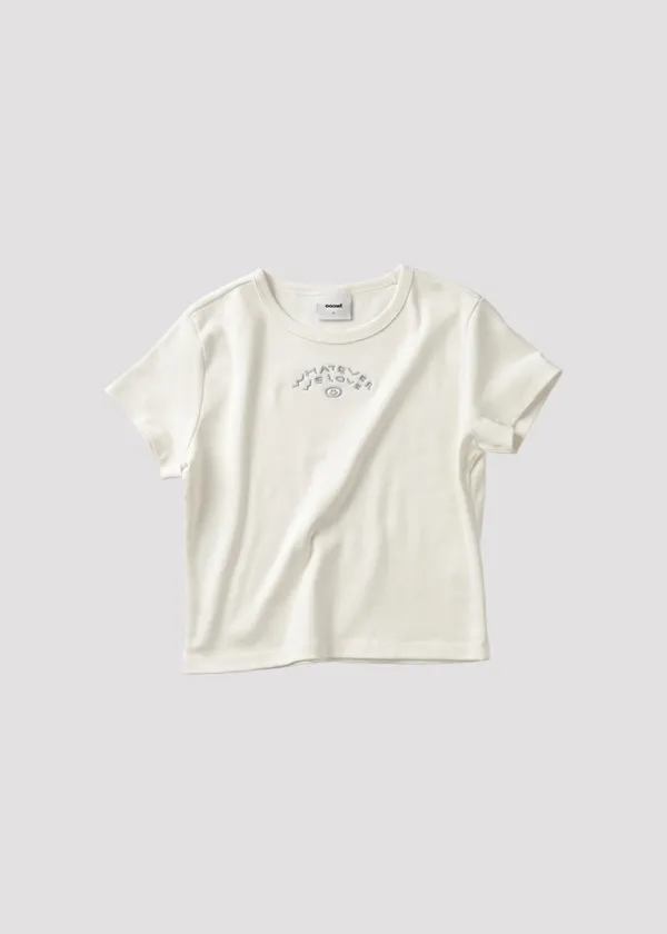 SLIM T SHIRT WE LOVE WHITE