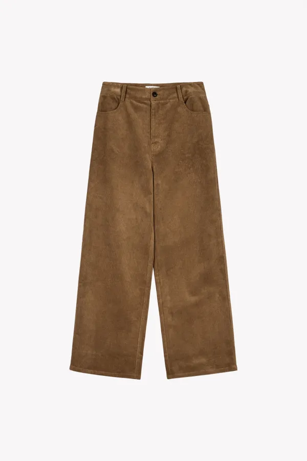 Calo Corduroy Wide Pants (Brown)