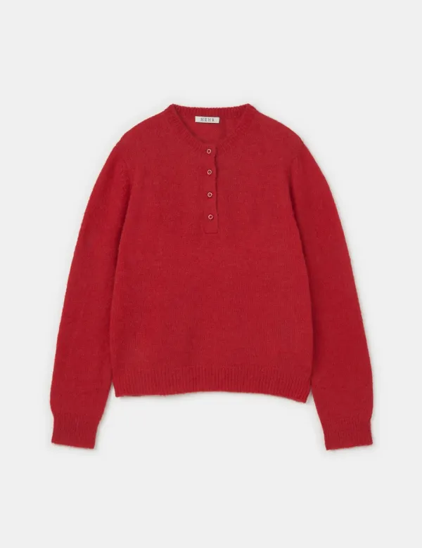 Ronnie Placket Sweater (Red)