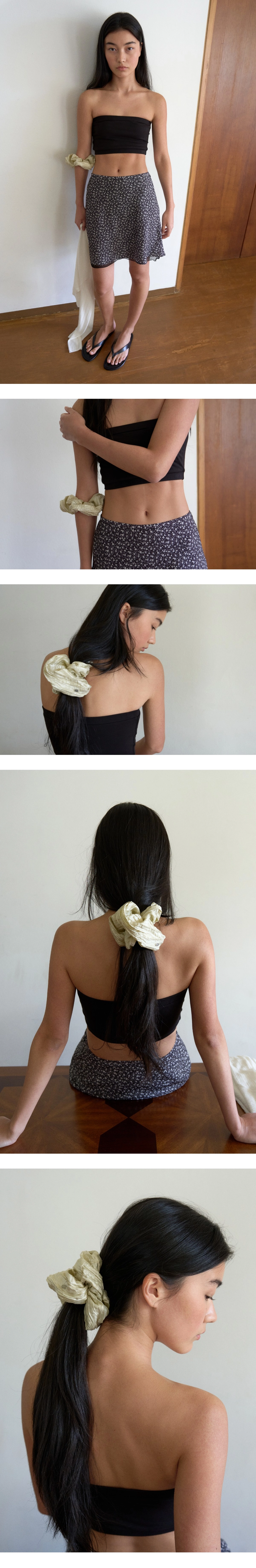 망고매니플리즈 CRINKLE SCRUNCHIE_PEARL OLIVE 상품 이미지 2