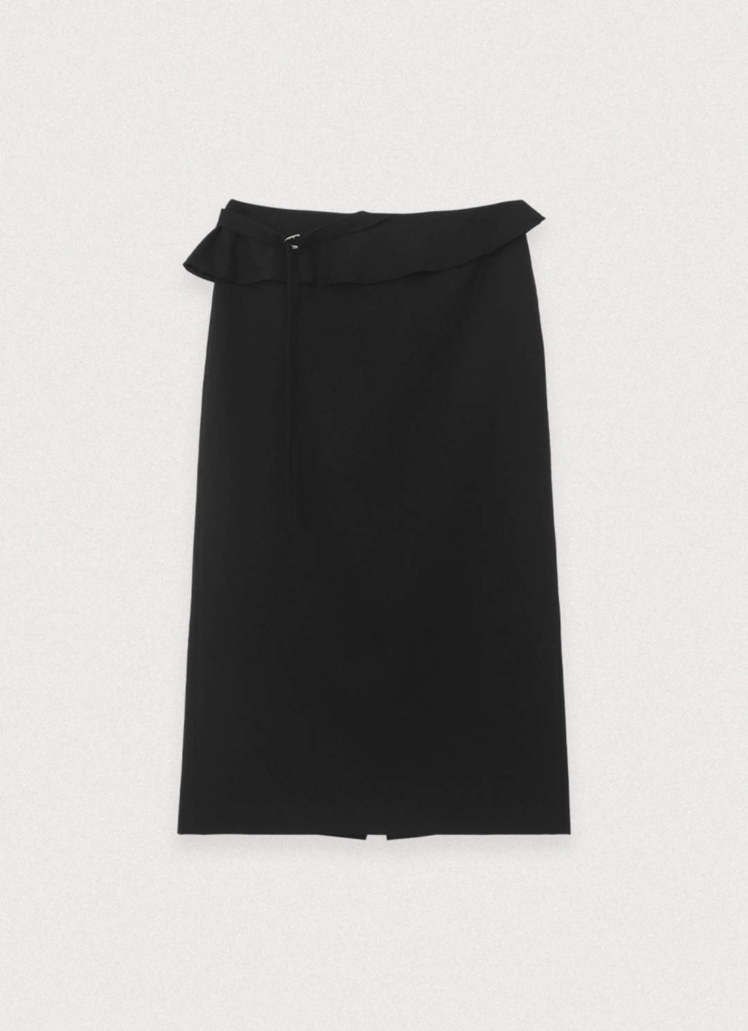 포에토 Linear rough skirt - black 상품 이미지 1