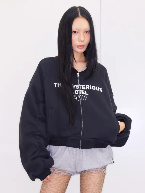 TMH FLEECE SHIRRING JK - BLACK