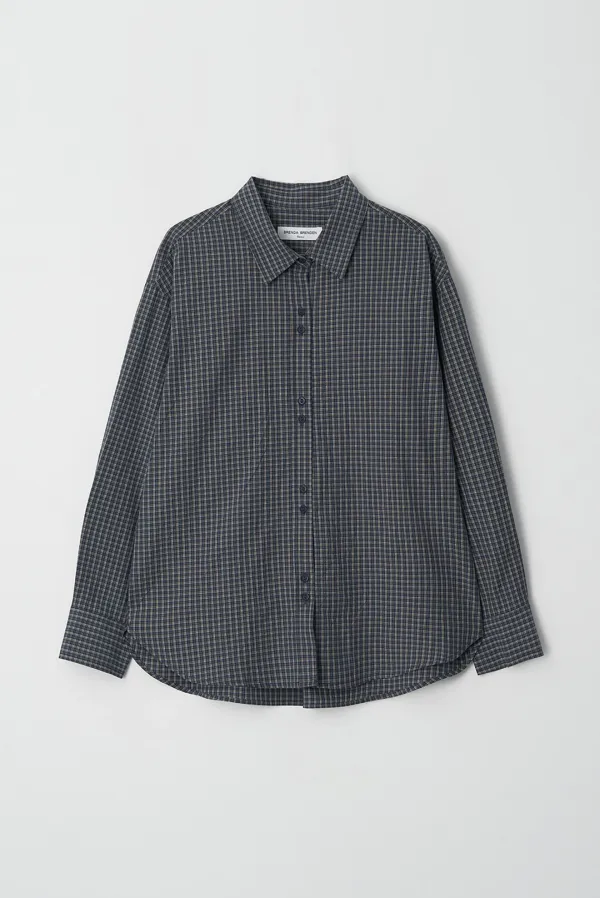 vermont check shirts - navy