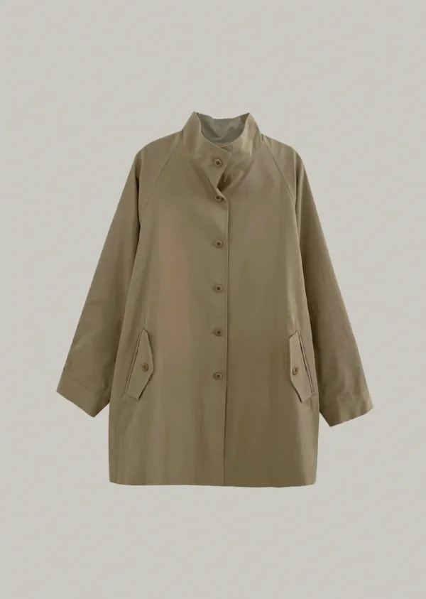 half trench coat (beige)