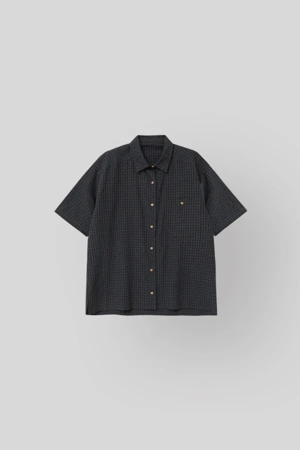 Linden half shirt (moody check)