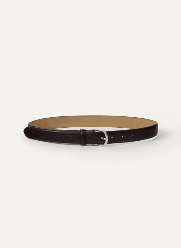 Basic Leather Belt Dark Brown (FROM ITALY)