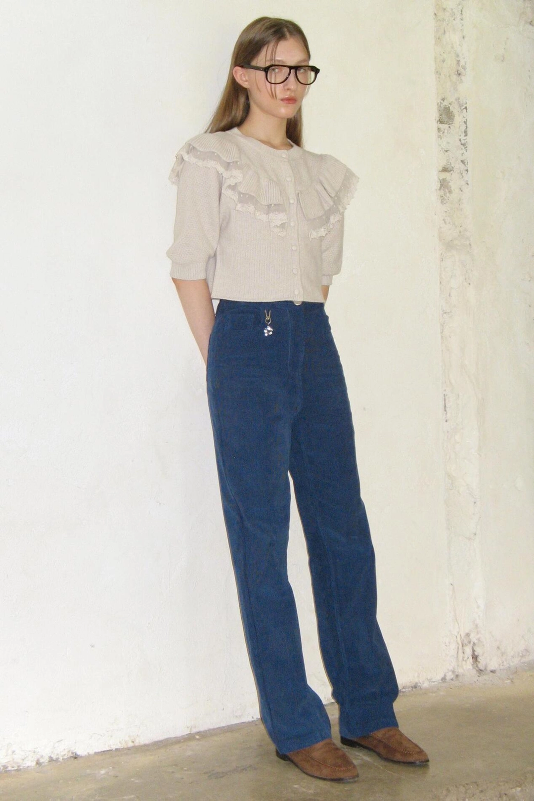 시눈 Ruffle Puff Cardigan (Oatmeal) 상품 이미지 3