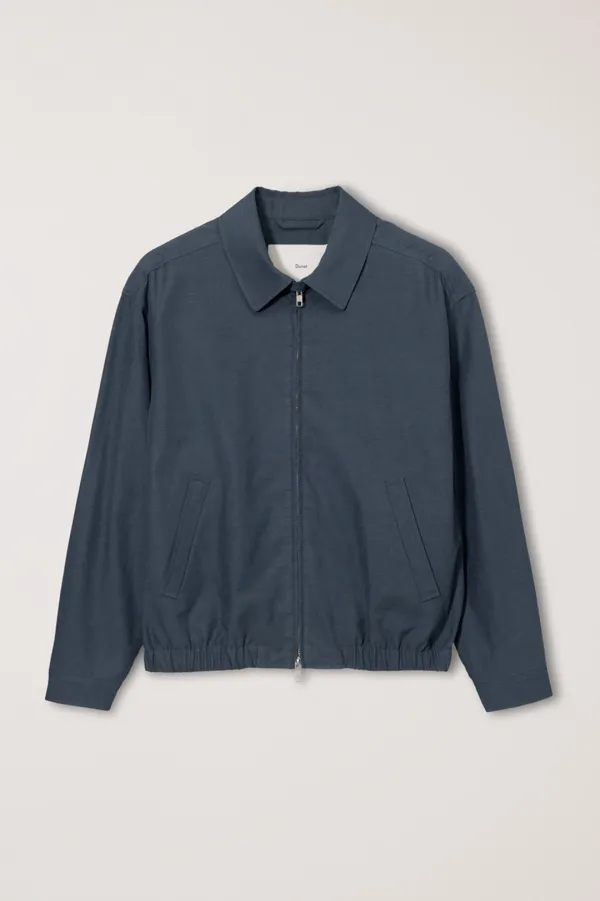 UNISEX COLLARED LIGHT BLOUSON JACKET SMOKY NAVY_UDJU6B121N3